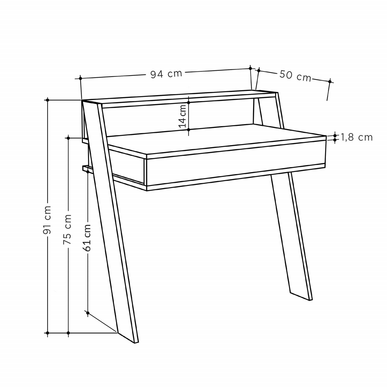 Poze Masa de birou Cowork alb
