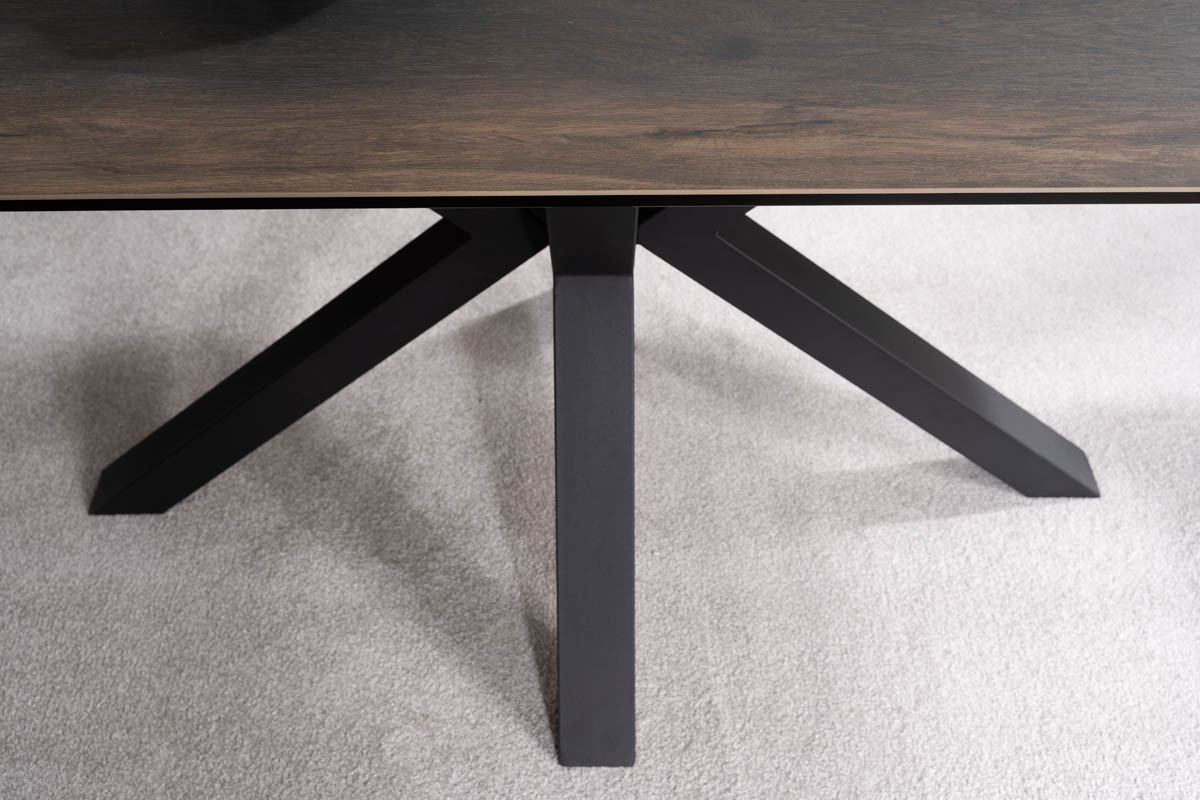 Poze Masa extensibila Columbus Ceramic maro/negru mat - L160-240 cm
