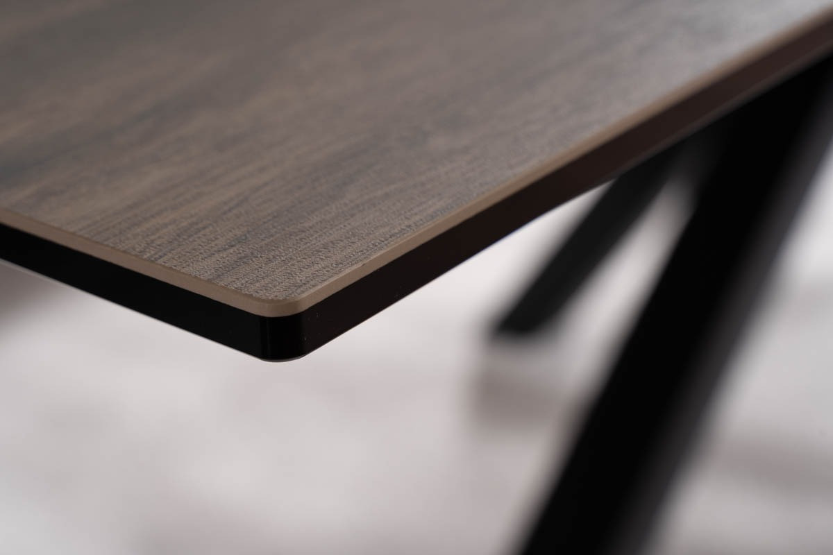 Poze Masa extensibila Columbus Ceramic maro/negru mat - L160-240 cm