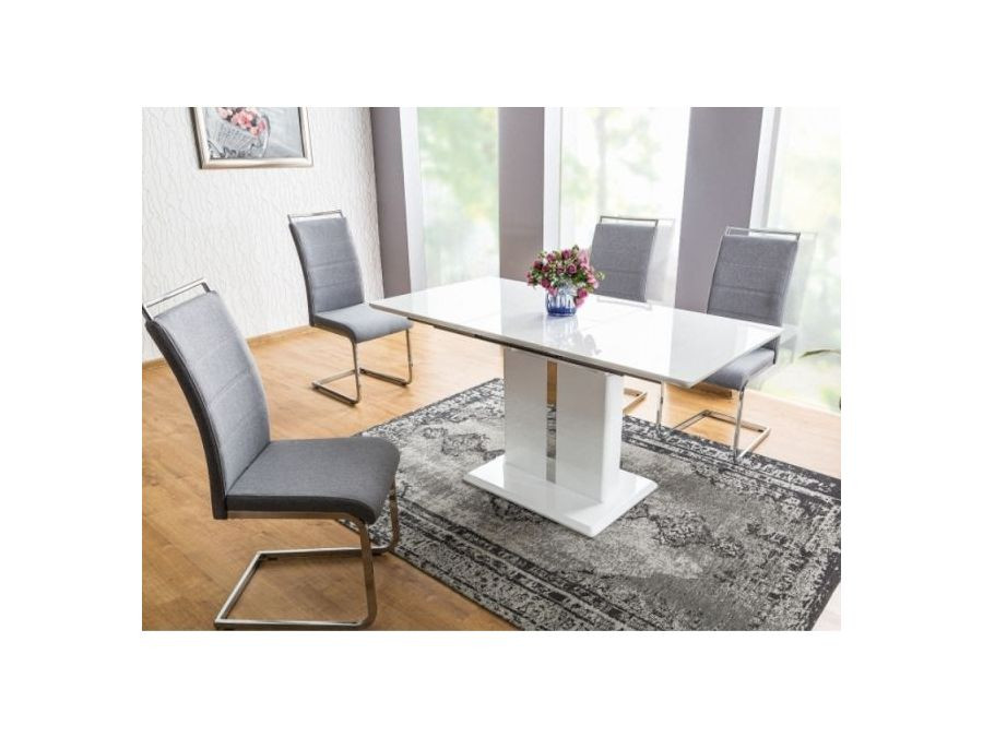 Poze Masa extensibila Dallas alba - L110/150 x l75 x h76 cm
