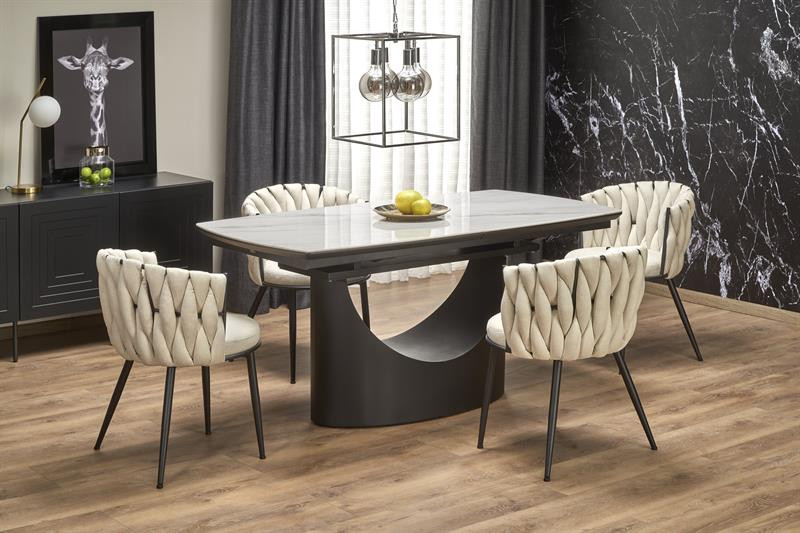 Poze Masa extensibila Osman marmura alba - L160-220 cm