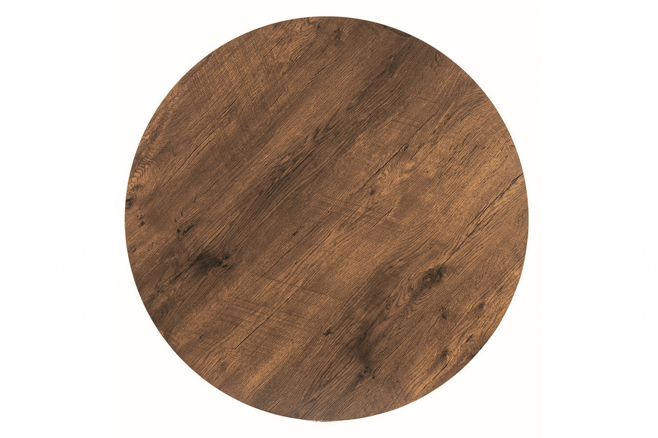 Poze Masa rotunda Amadeo II nuc/negru mat - d90 x h76 cm
