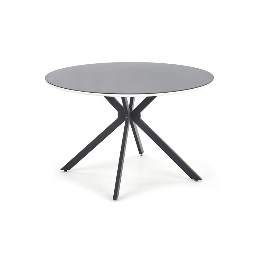 Poze Masa rotunda MDF + sticla + metal Avelar - d 120 x h 76 cm