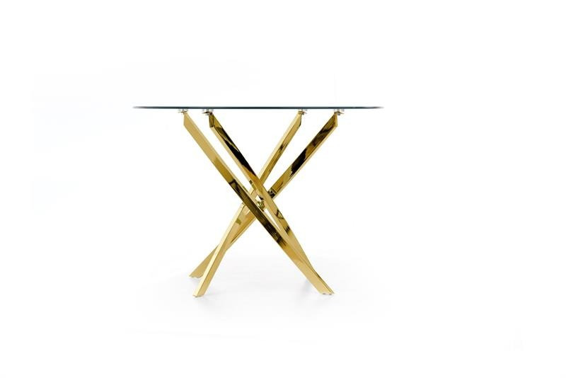 Poze Masa rotunda sticla Raymond gold – d 100 x h 73 cm
