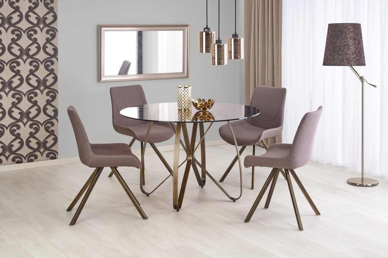Poze Masa sticla + metal Lungo - d 120 x h 76 cm
