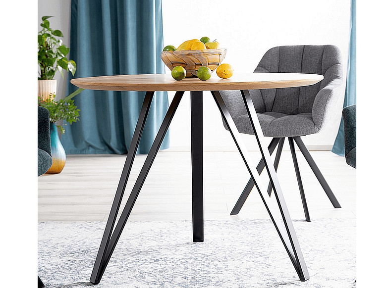 Poze Masa Tetis Stejar - d100xh76 cm