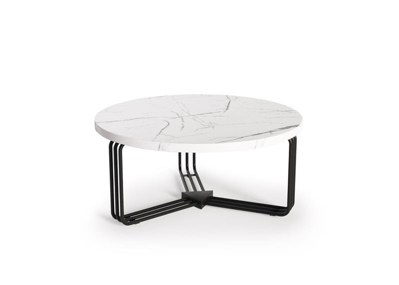 Poze Masuta cafea Antica marble alba – H36 cm