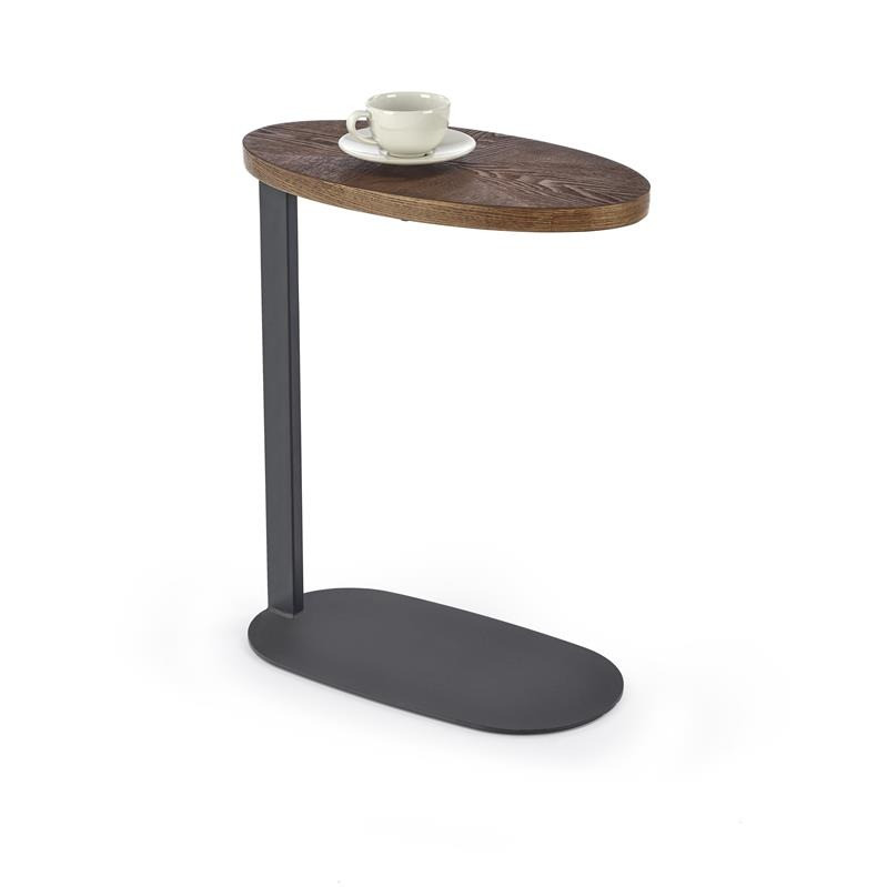 Masuta de cafea delphi nuc/negru - h58 cm