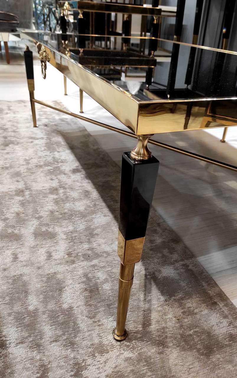 Poze Masuta de cafea Monaco negru/gold – H45 cm