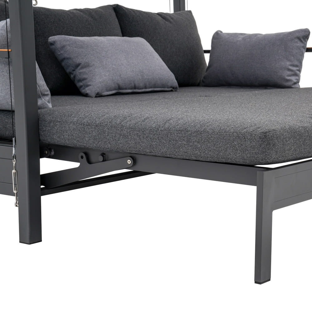 Poze Pat de gradina extensibil Duisburg antracit L196 cm