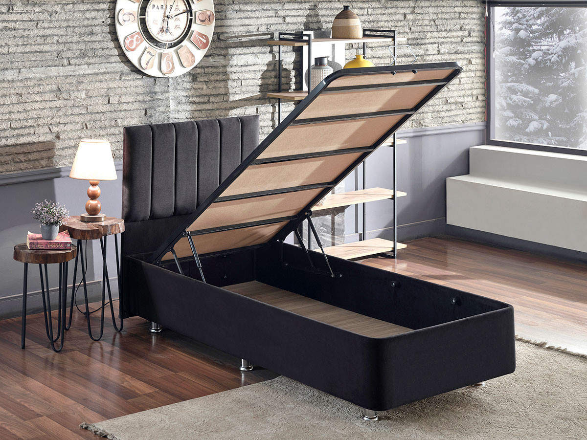 Poze Pat Ela T negru 90x190 cm