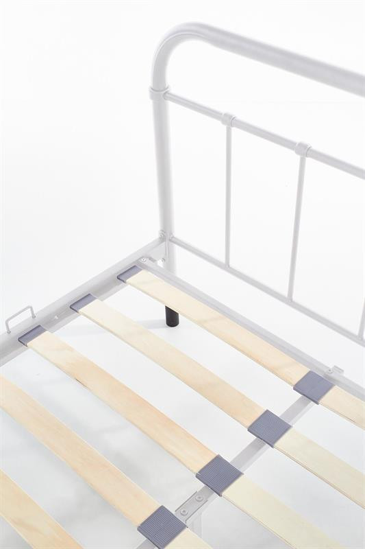 Poze Pat metalic Linda alb – 90 x 200 cm
