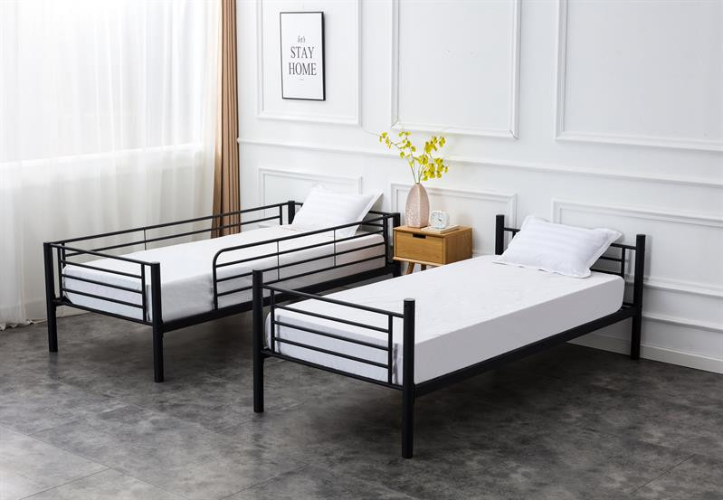 Poze Pat supraetajat metalic Bunky negru - 90 x 200 cm