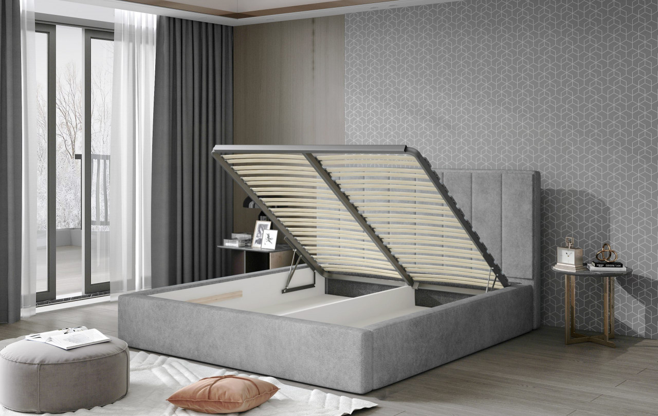 Poze Pat tapitat Audrey – 160/200, L223 x l160 x h93 cm