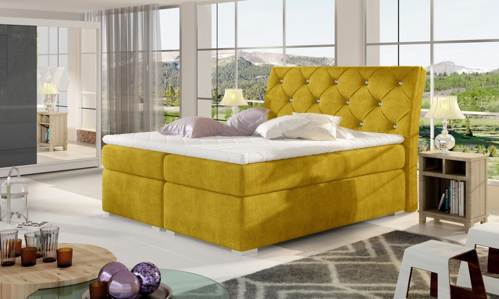 Poze Pat tapitat boxspring Balvin – 180/200 cm