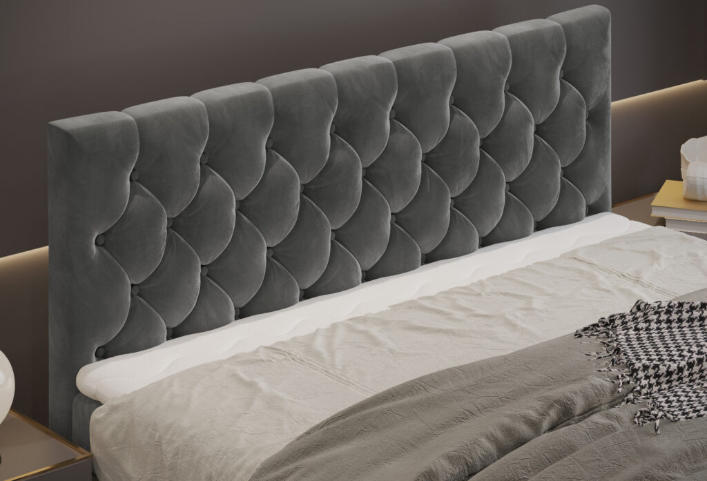 Poze Pat tapitat boxspring Charles 140x200 cm