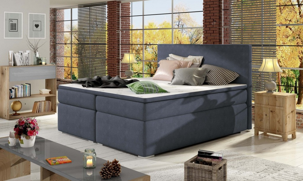 Poze Pat tapitat boxspring Divalo – 140/200 cm