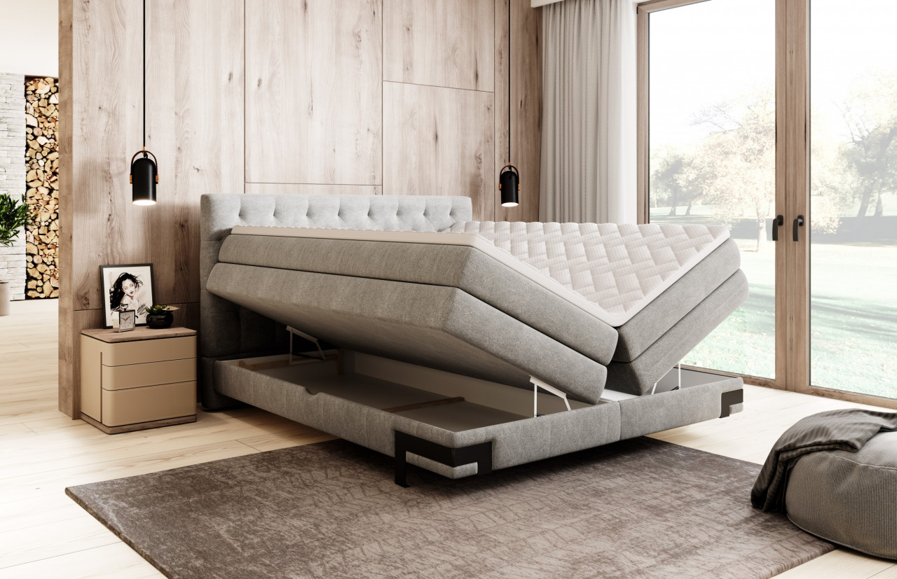 Poze Pat tapitat boxspring Godin 180x200 cm