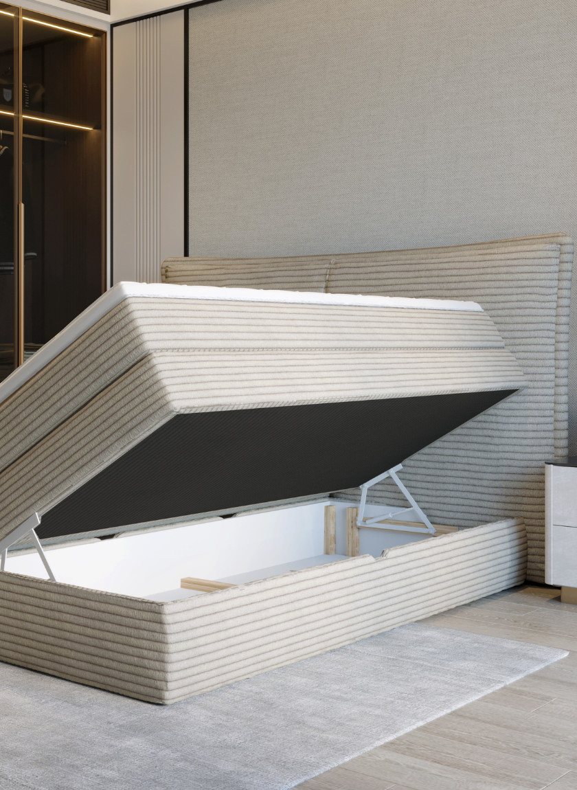 Poze Pat tapitat boxspring Madden 180x200 cm