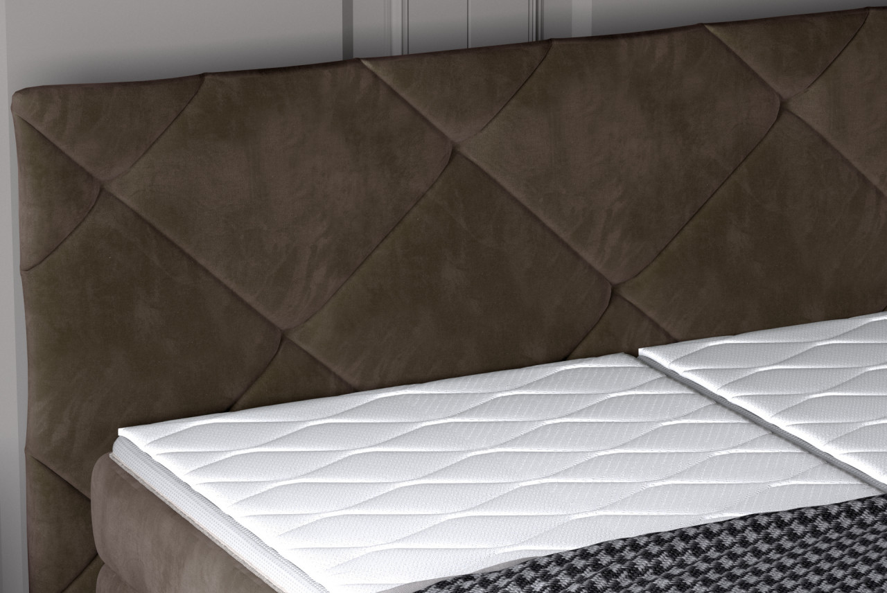 Poze Pat tapitat boxspring Noel 140x200 cm