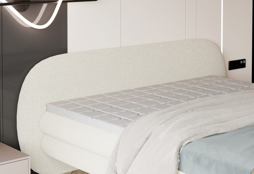 Poze Pat tapitat boxspring Ovo 160x200 cm