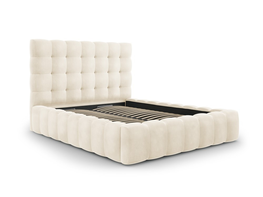 Poze Pat tapitat catifea Bali – 200×200 cm