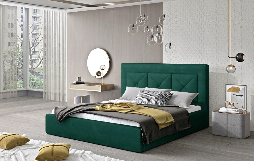 Poze Pat tapitat Cloe – 140/200, L223 x l140 x h93 cm