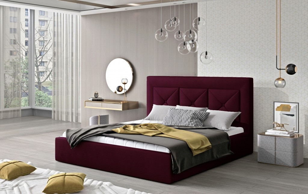 Poze Pat tapitat Cloe – 140/200, L223 x l140 x h93 cm
