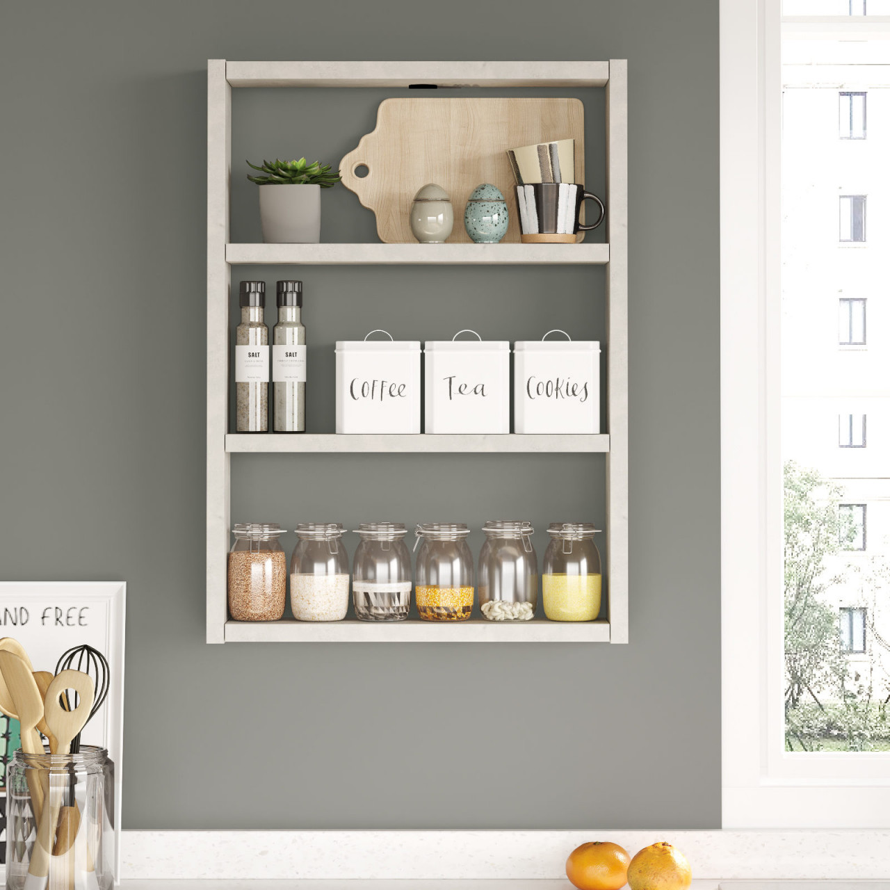 Poze Raft de perete PR1 - RT gri