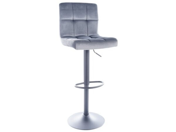 Poze Scaun bar C-105 velvet gri – H 96 cm