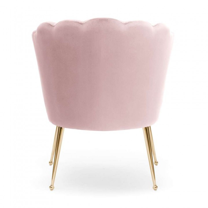 Poze Scaun Bolonia velvet roz/gold - H90