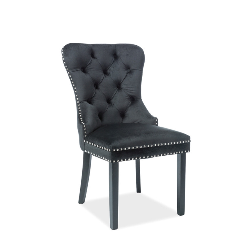 Poze Scaun catifea August negru - H 98 cm