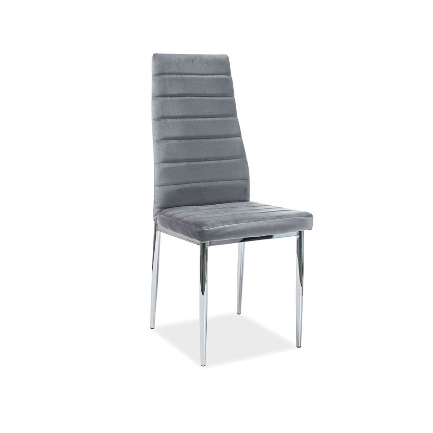 Poze Scaun catifea H-261 gri - H 96 cm