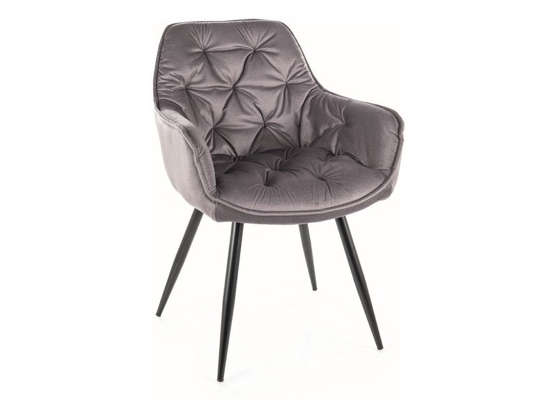 Poze Scaun Cherry velvet gri/negru Monolith85
