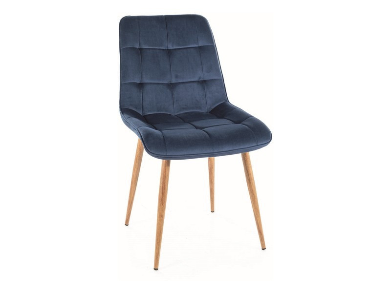 Poze Scaun Chic D velvet bleumarin/stejar Blu86