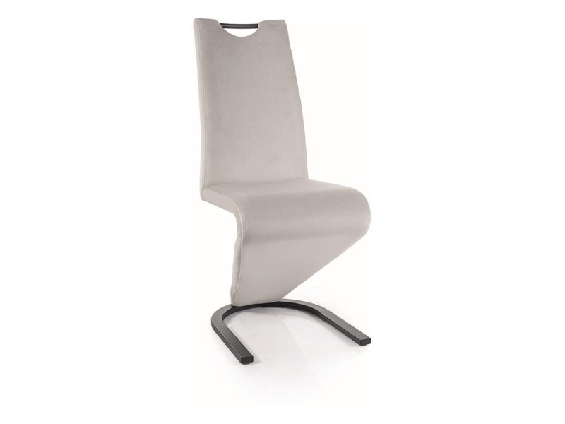 Poze Scaun H-090 velvet gri Blu03 – H102 cm homewish.ro