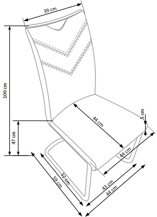 Poze Scaun K224 piele ecologica cappucino