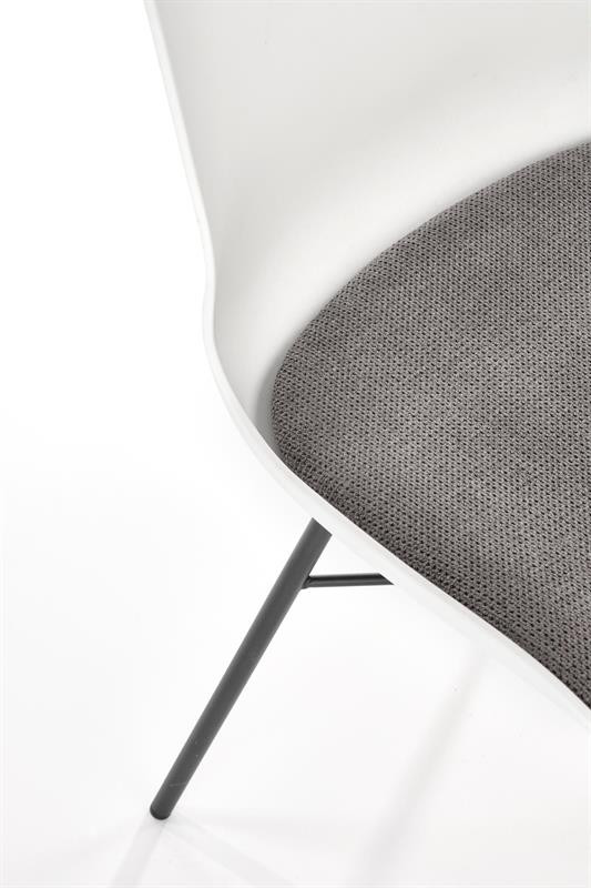 Poze Scaun K488 Alb / Gri - H86 cm