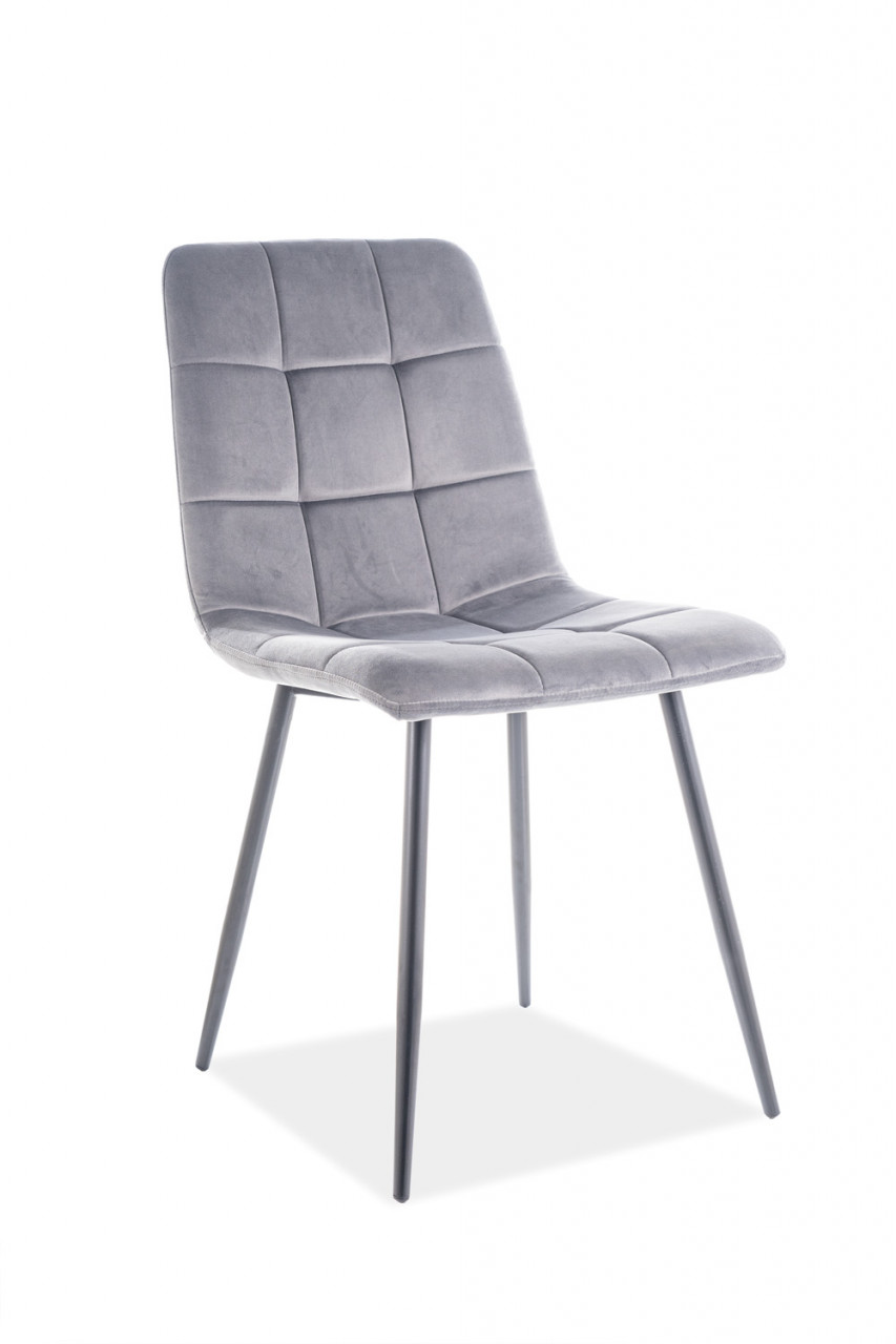 Poze Scaun Mila velvet gri/negru Blu14