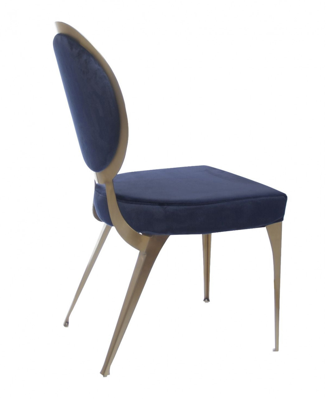Poze Scaun tapitat Cassari bleumarin/gold – H89 cm