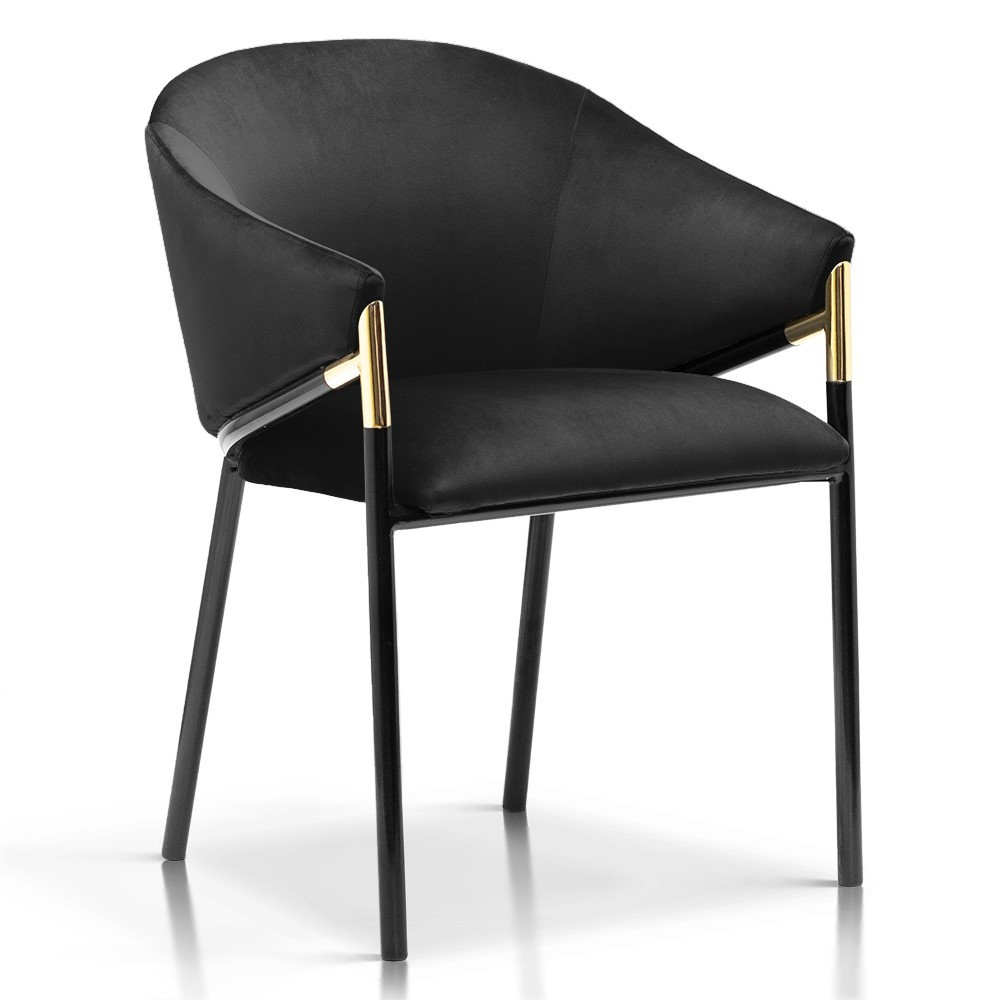 Poze Scaun tapitat Fancy negru - H77 cm