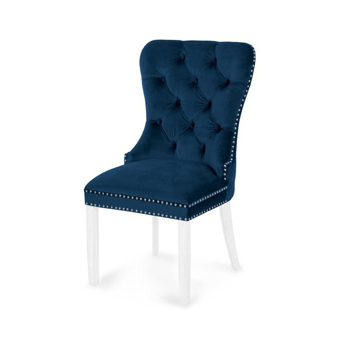 Poze Scaun tapitat Madame albastru - H 101 cm