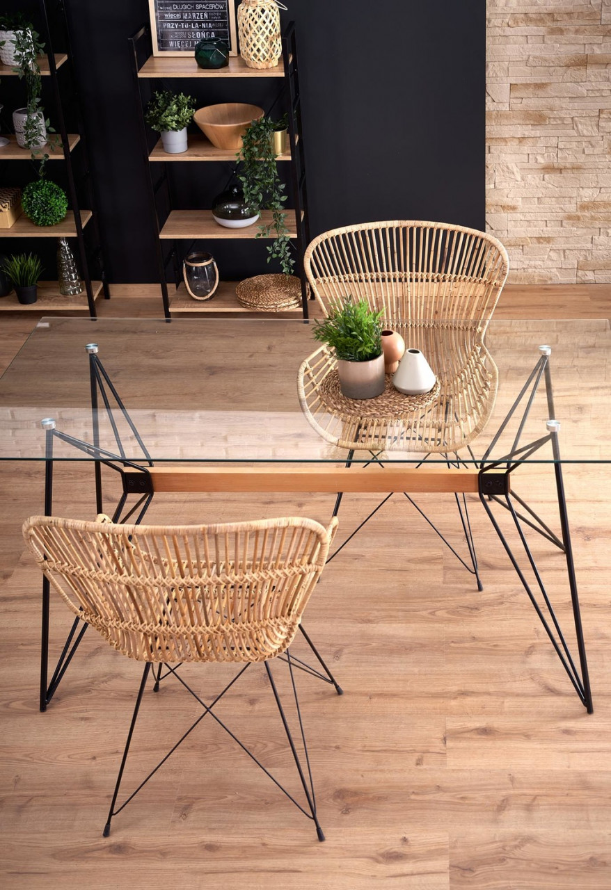 Poze Set masa Allegro L160 cm + 3 scaune K335 ratan natural
