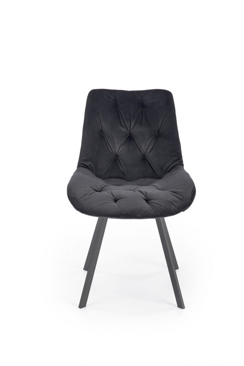 Poze Set masa extensibila Brandon L160-200 cm + 4 scaune K519 velvet negru