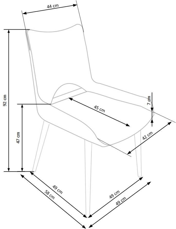 Poze Set masa extensibila Ferguson L160-200 cm + 4 scaune K369 gri inchis
