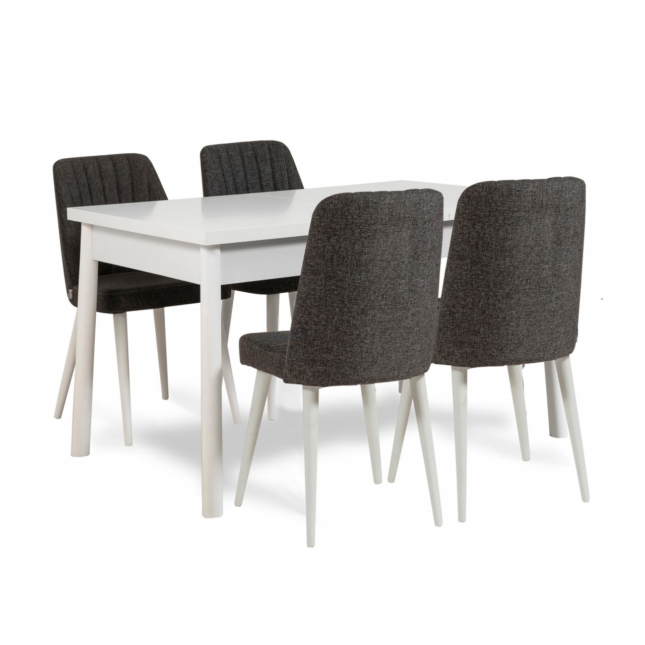 Poze Set masa extensibila si scaune (5 piese) Santiago White Anthracite V2