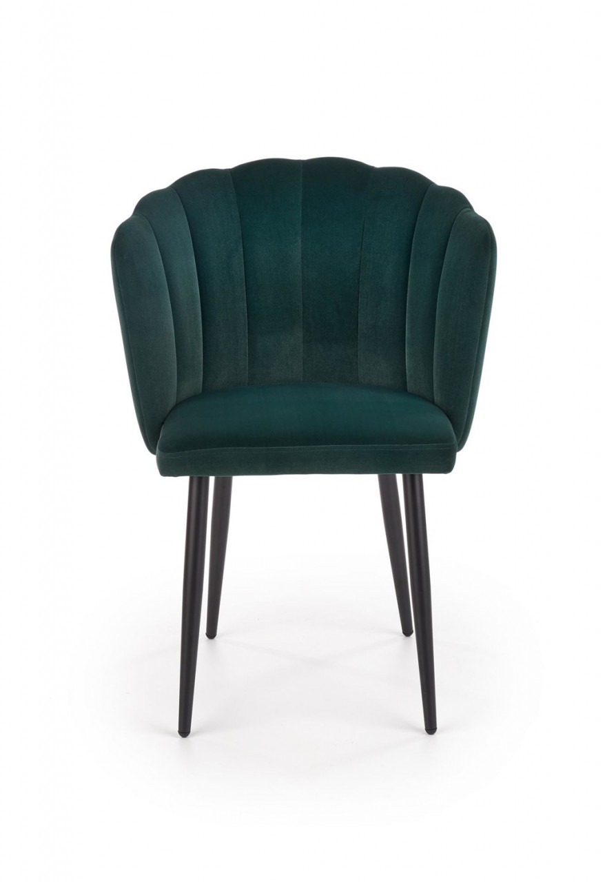 Poze Set masa rotunda Embos ø120 cm + 4 scaune K386 velvet verde