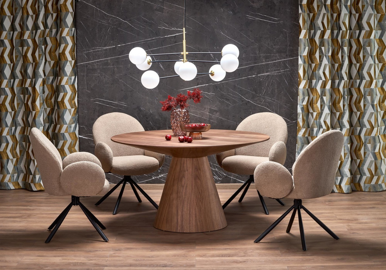 Poze Set masa rotunda Henderson + 4 scaune K498 bej