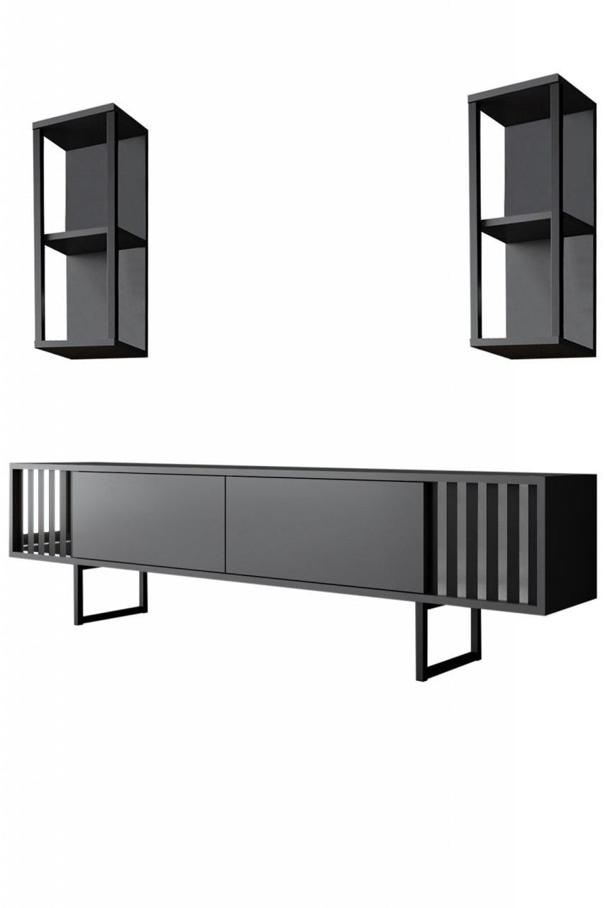 Poze Set mobilier living Chrome Line antracit / negru