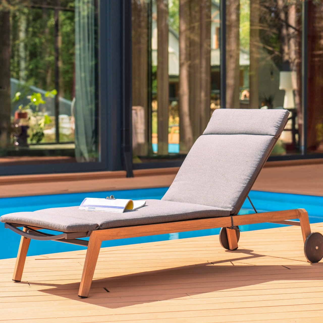 Poze Sezlong de terasa Duisburg antracit L200 cm